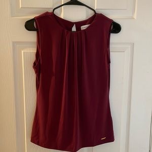 Calvin Klein Maroon sleeveless Blouse